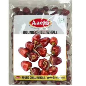 Aachi Round Dry Red Chilli With Stem 100G